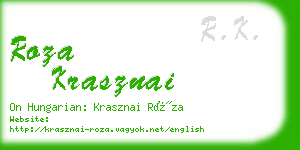 roza krasznai business card